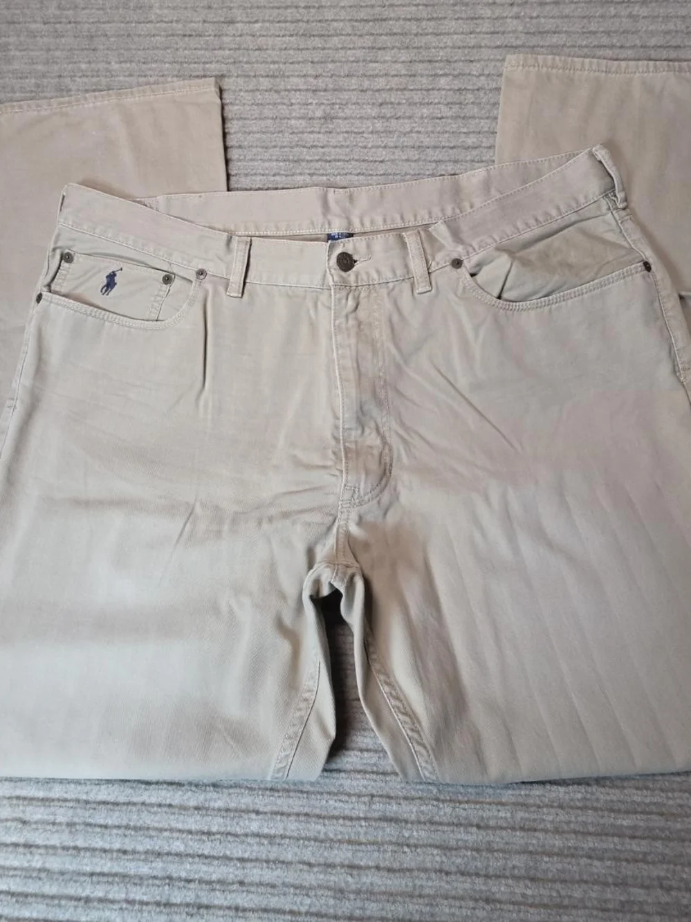 Polo Ralph Lauren Jeans Mens 40x32 Stone Beige Relaxed Straight